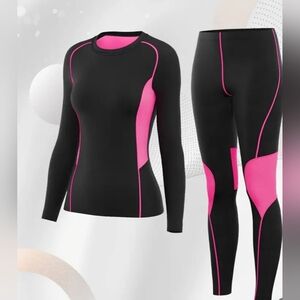 Black and Pink Quick Dry Activewear Set